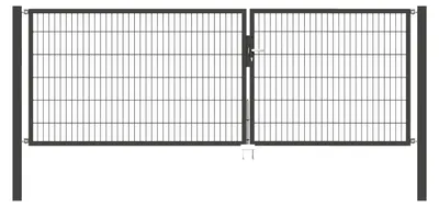 Zdjęcie produktu dla Alberts 648633 Bramka podwójna Flexo z akcesoriami, antracyt, szerokość 350 cm, wysokość 120 cm