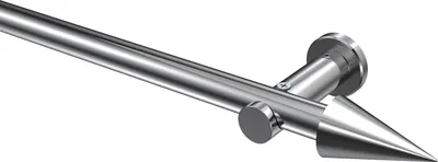 Produktbild von Interdeco Gardinenstange / Vorhangstange Chrom, Typ Platon Savio (Kegel) ohne Ringe, 20 mm Ø 1-läufig, 100 cm