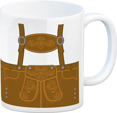 Produktbild von Lederhosen-Motiv Kaffeebecher