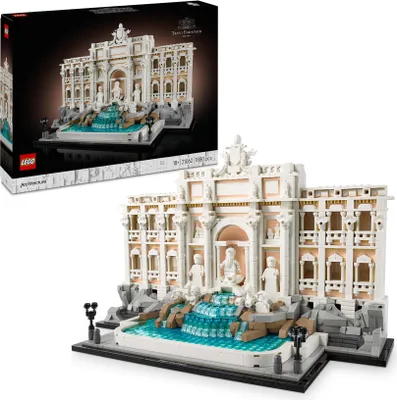 Produktbild von LEGO Architecture Trevi-Brunnen - Modell eines Wahrzeichens von Rom mit Minifiguren Skulpturen - Sammlerstück für das Büro und Wohnzimmer - Geschenk für Erwachsene und Architekturliebhaber 21062