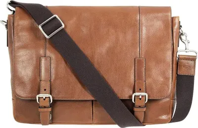 Image de Fossil Besace homme cuir de vachette Cognac