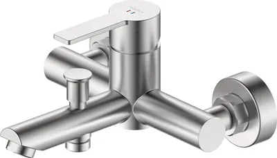 Produktbild von Avapax | Wandbadewannenarmatur - Edelstahl - Gebürstet - Ergonomischer Hebel - Abmi211511
