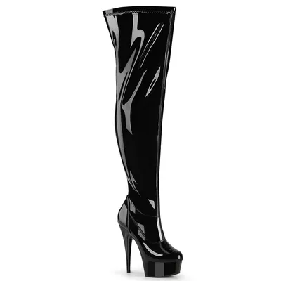 Produktbild von DELIGHT-3000WCF Damen Boots von Pleaser, Schwarz EU 39, US 9