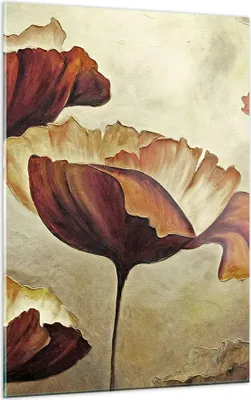 Produktbild von Bilder auf glas - Einteilig - Mohn Blume Wiese - 50x70cm - Glasbilder - Wandbilder - Bilder - zum Aufhängen bereit - Wanddekoration aus Glas - Glas Bilder - Wandbild auf Glas - GPA50x70-3760