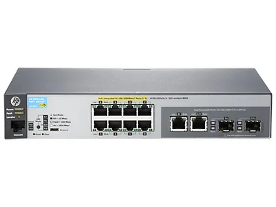 Produktbild von HPE Aruba 2530 8G Desktop Gigabit Managed Switch - 8x RJ-45, 2x RJ-45/SFP, PoE+ | J9774A