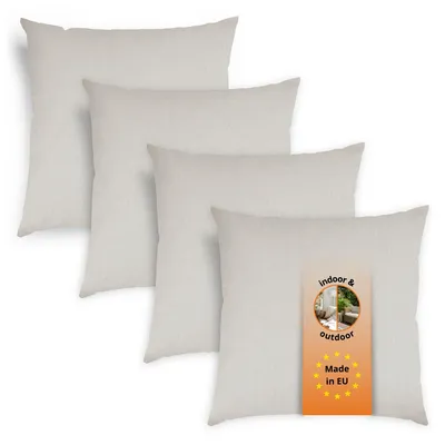 Productafbeelding van Set van 4 bankkussens, 40 x 40 cm, sierkussens, hoofdkussens, beige, sleepling