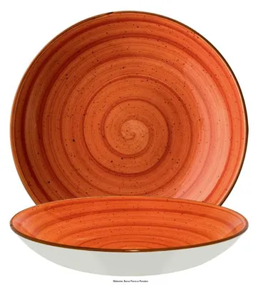 Image de Assiette creuse Aura Terracotta Bloom 28 cm - lot de 6