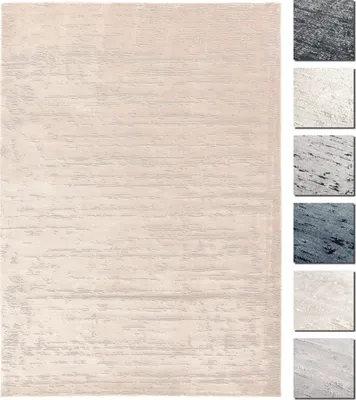 Produktbild von Kurzflor Teppich Wohnzimmer Beige 120 X 170 cm , Moderner Super Soft Kurzflor Teppich