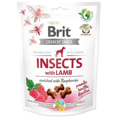 Immagine prodotto di Brit Dog Crunchy Snack INSEKT | Snack per cani 200g (agnello)