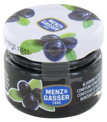 Immagine prodotto di Menz & Gasser Confettura Extra Bosbessen 24x28g – crema spalmabile di mirtilli 672g