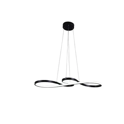 Produktbild von Hängeleuchte, nordisches Design, LED-Innenbeleuchtung, schwarz L75cm 50W, Kaltweiß