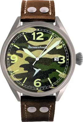 Produktbild von Messerschmitt ME-43ARMY Herrenuhr für Flieger Vintage Camouflage-Muster