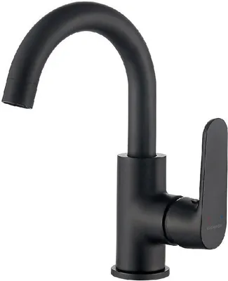 Produktbild von BATTERIE-STEHENDES WASCHBECKEN MIT BEWEGUNG. U-Auslauf, schwarz