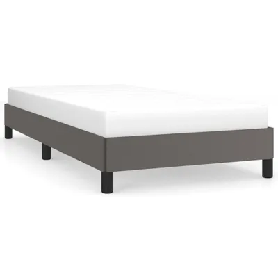 Produktbild von vidaXL Bettgestell Grau 90x190 cm Kunstleder