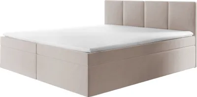 Produktbild von Bett, Boxspringbett STAR mit Bonell-Matratze, T25 Topper, Bett mit 2 Bettkästen, Doppelbett, Stauraum, 180x200 cm (Beige - Fuego 152)