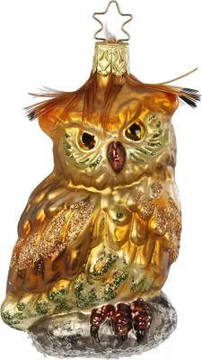 Produktbild von INGE-GLAS® Weihnachts-Hänger Eule ca10,5 cm | IG-10192S015