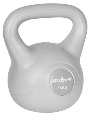 Obrázok produktu pre Kettlebell 18 kg, sivá, bitumen, pre silový tréning