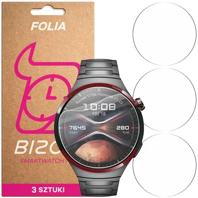 Produktbild von 3x Schutzfolie für den Bildschirm für Huawei Watch 4 Pro, Bizon Watch HydroFlex