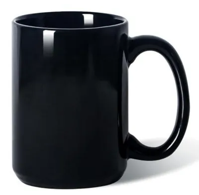 Obrázok produktu pre Šálka na kávu, porcelán, 450 ml, čierna, ergonomická rukoväť