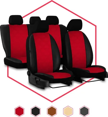 Produktbild von Sitzbezüge Auto Universal Schonbezug Bezüge für Skoda Fabia I Rot Autositz Set