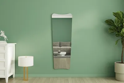Productafbeelding van Skye Decor, Vitros - Zandkleurige wandspiegel, zandkleurig, 100% MDF, 55 x 150 x 2,2 cm