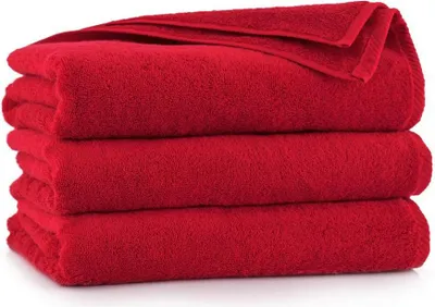 Image de Serviette, serviette de bain, coton égyptien, épaisse, kiwi 50x100cm rouge