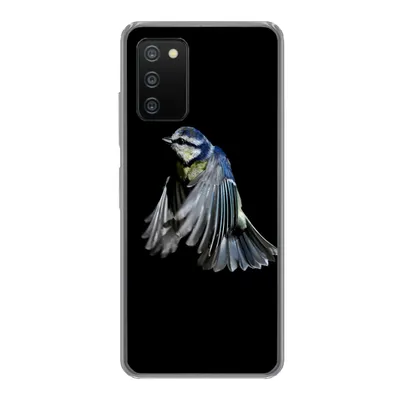 Produktbild von MuchoWow® Handyhülle Schutzhülle Hülle für Samsung Galaxy A03s Vögel - Federn - Schwarz Silikon Softcase Handy Hülle - Schutz