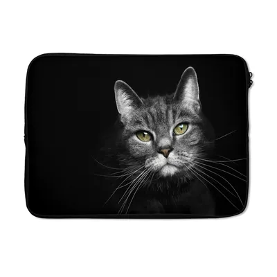 Produktbild von MuchoWow® Laptop Hülle 14 ZollHaustiere - Katze - Tiere - Schwarz - Weiß Laptoptasche - Laptoptasche - Stoßsicher - Schutzhaube