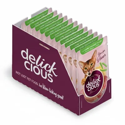 Produktbild von Delickcious Katzen-Nassfutter Lamm, Huhn & Bohnen, 12x85 g