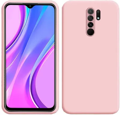 Immagine prodotto di Custodia per Xiaomi Redmi 9 / Redmi 9 Prime, custodia protettiva in silicone morbido in gomma liquida Rosa