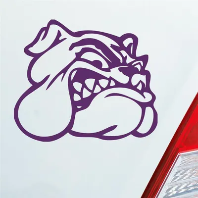 Produktbild von Auto Aufkleber Bulldogge Hund Tier Animal Dogge 12x10 cm Lila Sticker Heckscheibenaufkleber