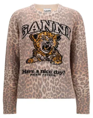 Produktbild von Ganni Sweatshirt aus Wolle in Beige