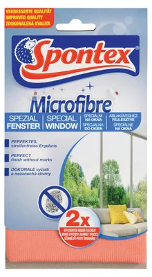 Obrázek produktu pro Spontex Speciální utěrka na okna z mikrovlákna extra savá Balení po 1 ks