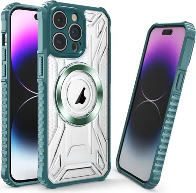 Produktbild von König Design Hülle kompatibel mit Apple iPhone 15 Pro Kunststoff Soft Handyhülle - Handy Case Dunkelgrün