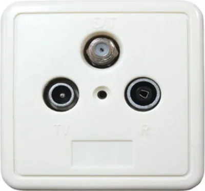 Produktbild von Antennendose, BK+SAT, Durchgang DC 10dB 3-fach Set