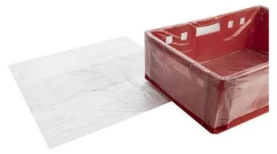 Produktbild von 100x Einlegesäcke Seitenfaltensäcke 600 x 400 x 600mm hoch transparent 10my
