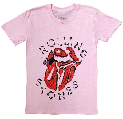 Produktbild von The Rolling Stones Hackney Diamonds Painted Tongue Pink L T-Shirt