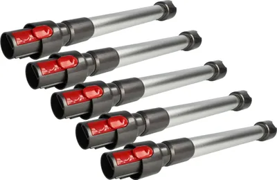 Produktbild von vhbw 5x Staubsaugerohr kompatibel mit Dyson V11 Advanced, V11 Outsize, V10 Total Clean, V11, V10 Absolute Staubsauger - 44,5 - 66,5cm Silber