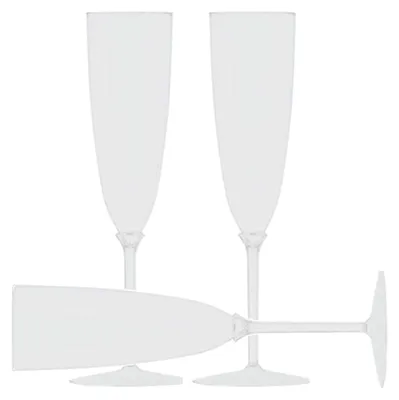 Immagine prodotto di Bicchieri di plastica riutilizzabili per champagne - confezione da 48 pezzi - capacità: 170 ml