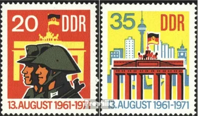 Produktbild von Briefmarken DDR 1971 Mi 1691-1692 (kompl.Ausgabe) postfrisch 10 Jahre Berliner Mauer
