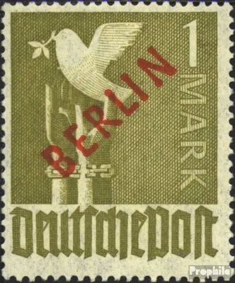 Produktbild von Briefmarken Berlin (West) 1949 Mi 33 postfrisch Rotaufdruck