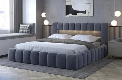 Obrázek produktu pro Manželská čalouněná postel 180x200 VEMIO 1 - tmavě šedá