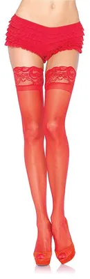 Immagine prodotto di Leg Avenue - Collant Rosso Con Pizzo Autoadesivo