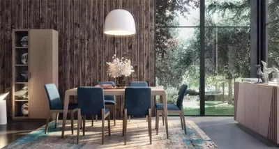 Immagine prodotto di Sala da pranzo Tavolo da pranzo 6x set di sedie 7 pz. mobili in legno
