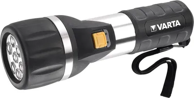 Produktbild von Varta LED Day Light 2D, Taschenlampe, Schwarz, Silber, Kunststoff, Gummi, 7 Lampen, 0,5 W, 58 lm