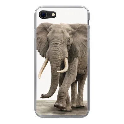 Produktbild von MuchoWow® Handyhülle Schutzhülle Hülle für iPhone 8 Elefant - Kinder - Tiere - Mädchen Silikon Softcase Handy Hülle - Schutzhaube