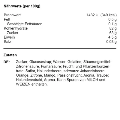 Produktbild von Haribo Pfirsiche, Gummibärchen, 1,35 kg, Pfirsich, Mehrfarbig, 1482 kJ, 349 kcal