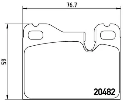 Produktbild von Brembo Bremsbelagsatz, Scheibenbremse Hinterachse P 65 003