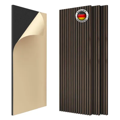 Produktbild von IZODEKOR Akustikpaneele selbstklebend 60x120 cm 4er Holzoptik