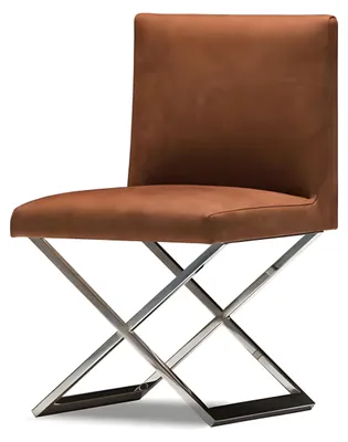 Produktbild von Brauner Metallstuhl modern elegant für Zuhause und Büro